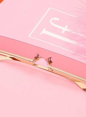 Fashion Half Frame Small Rectangle Glasses Women Brand Desi