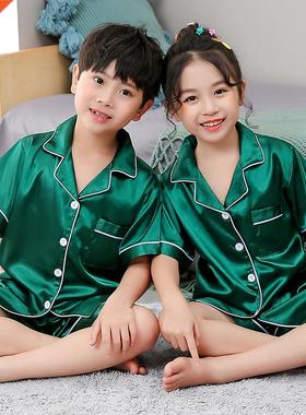 Girls Pajamas Set Summer Short Sleeve Children	s Slee