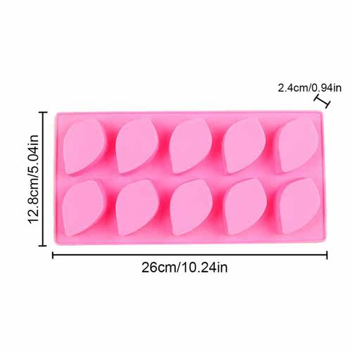 Leaf Shaped 10-Cavities Silicone Baking Accessories D  S
