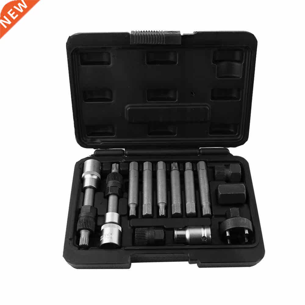 13 Pcs Alternator Freewheel Pulley Removal Socket Bit Set Ga