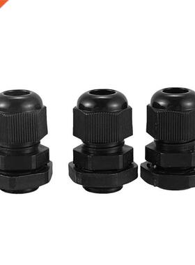 36 Pcs Black PG9 Plastic Connector Gland for 4mm-8mm Cable