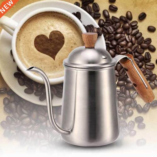 650ml Stainless Steel Goose Neck Coffee Drip Kettle Water He