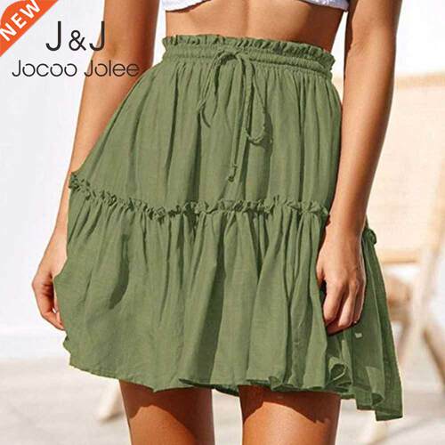 Jocoo Jolee Women Vintage Short Skirts Casual Boho Pleated A