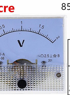 1PCS 85L1-V 2V AC Analog Voltmeter Panel Voltage Meter 64*56
