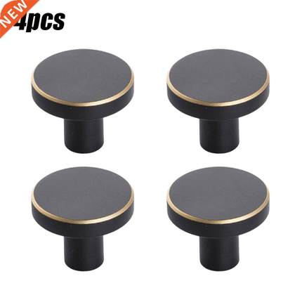 4Pcs Solid Brass Cabinet Drawer Knob Pull Handle Black Cupbo