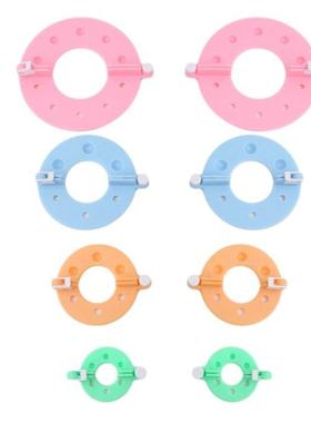 New 4 Sizes/Set Plastic Pom Poms Maker Fluff Ball Weaver Nee