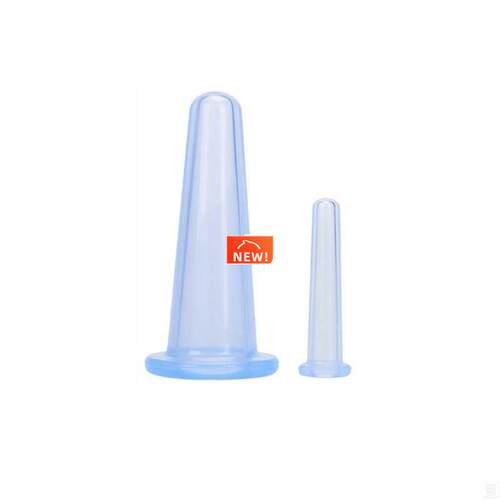 2Pcs Silicone Cupping Cup Vacuum Face Massage Cup Face Body