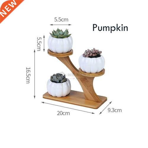 1 Set Ceramic Owl Garden Pots Modern Pumpkin Flowerpot Nurse