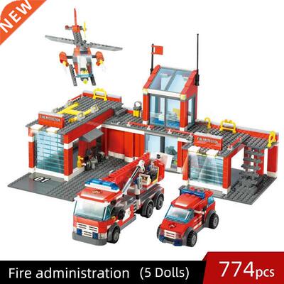 774/300pcs City Fire Station Model Building Blocks Compatibl