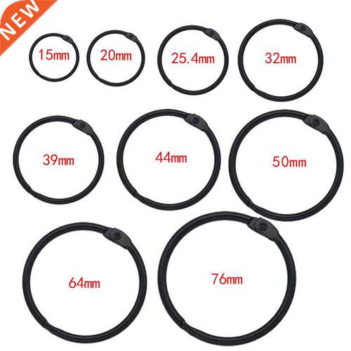 High Quality 2/3/5/10Pcs black Metal Ring Binder 15-76mm DIY