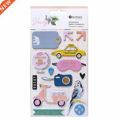 CRZCrafter Chipboard Stickers Embellishments Foil Design Se