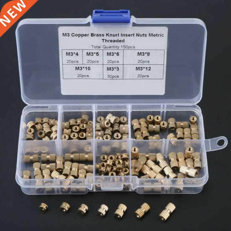 150pcs/Set M3 Brass Threaded Heat Insert Plastic 3D Printin