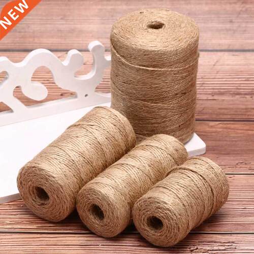 50m/80m/100m Handmade Hemp Linen Cords Rope To Tie Burlap Tw