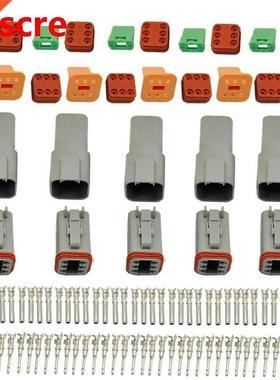 5 Kit 6 Pin Way DT Series Connector Gray Receptacle IP67 Wat