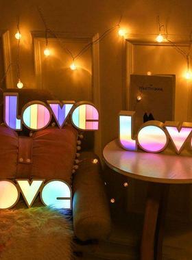 LOVE Letter Modeling LED Night Lights Bedroom Lamp Neon Ligh
