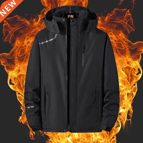 Men	s Jackets Outdoor Hiking Soft Shell Fleece Windproof