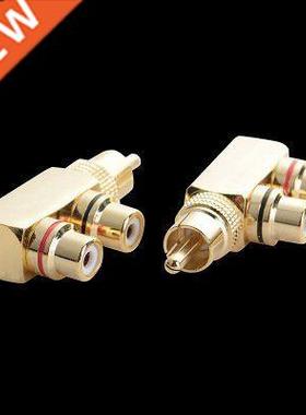 1 RCA Male to 2 RCA Female AV Audio Video Adapter Plug Split