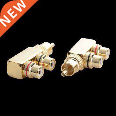 1 RCA Male to 2 RCA Female AV Audio Video Adapter Plug Split