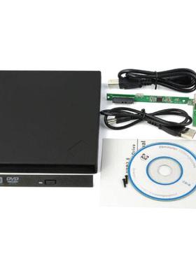 USB2.0 Slim Case Enclosure 9.5mm SATA Tray CD DVD Drive Burn