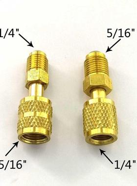 2pcs R410 Refrigeration Charging Adapter 5/16 SAE F To 1/4 S
