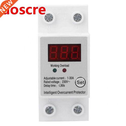 30A 230V Din rail Adjustable Over Current Protector 1-30A De