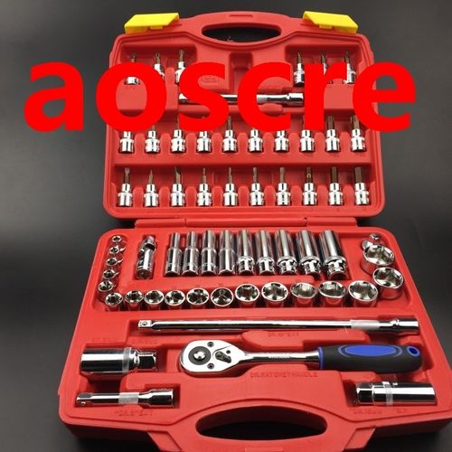 61 Pcs sleeve socket bit ratchet wrench combination set Car