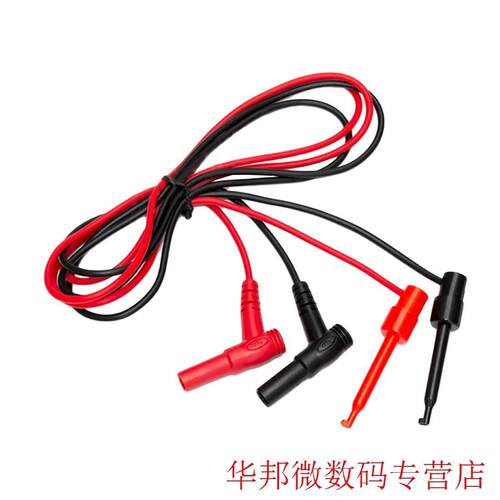 1Pair Test Hook Clip to Straight Banana Plug Connector Lead