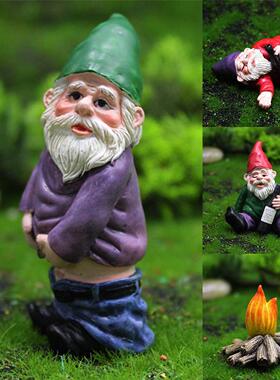 Miniature Garden Drunk arfs Elves Ornaments Moss Micro Lands