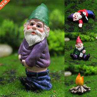 Miniature Garden Drunk arfs Elves Ornaments Moss Micro Lands