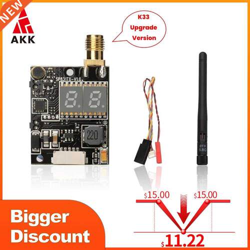 AKK K/K1 5.8G Double Screen Display 600mW FPV Audio Vide