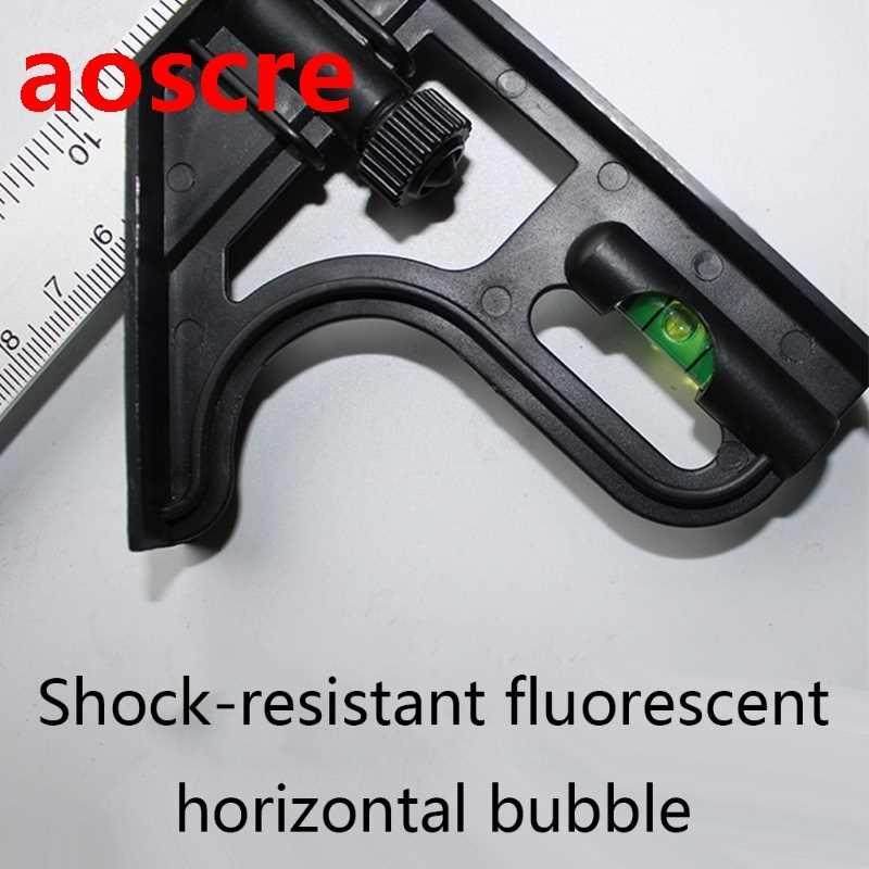 12 Inch Metric Triangle Angle Ruler Aluminum Alloy Measuring