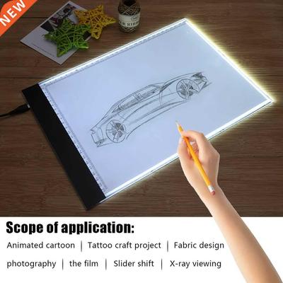 Tablet Digital Graphic Pad Art Painting Writing A4 LED Drawi