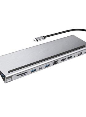 USB C HUB To HDMI 12 In1 VGA RJ45 Gigabit Ethernet Power Ada