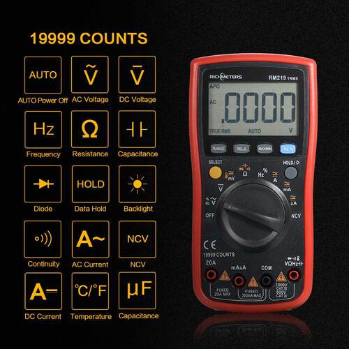 Digital Multimeter RM219 19999 Counts Auto Range Multimeters
