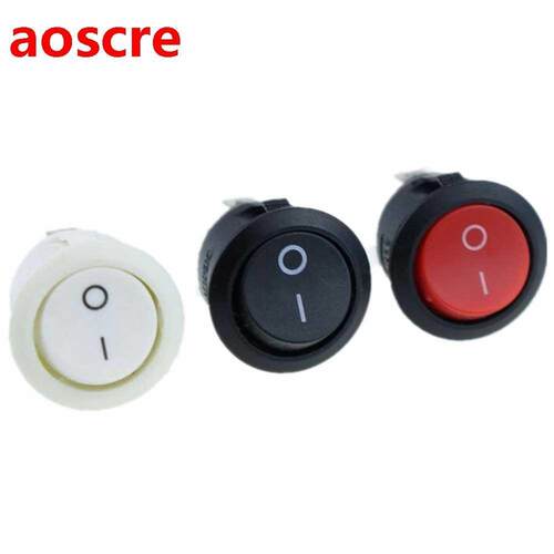 KCD1-105 Rocker Switch Black 2 Pin SPST ON-OFF AC 6A 250V