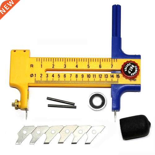 Adjustable Compasses Crcle Cutter 10mm-150mm wth 6 Blades