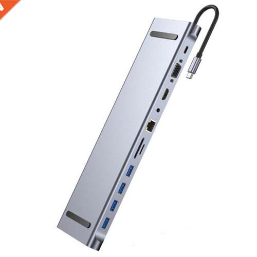 Aluminum Type-C Docking Station for Port 11 in 1 TYPE-C to U