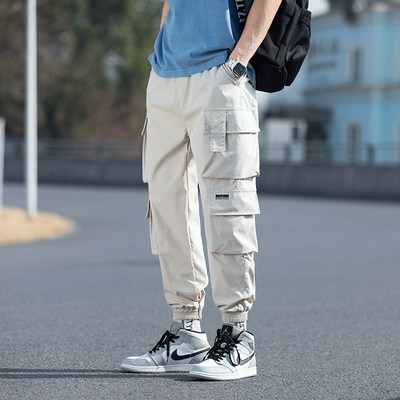 2021 Oversized Men Cargo Pants Streetwear Black Mens Jogging