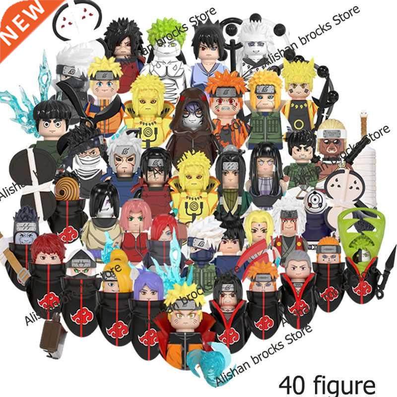 Naruto Sasuke Kakashi Akatsuki bricks Building Blocks Anime