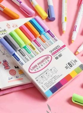 8 different Glitter Color Line Painter Pen Set Art Marker L