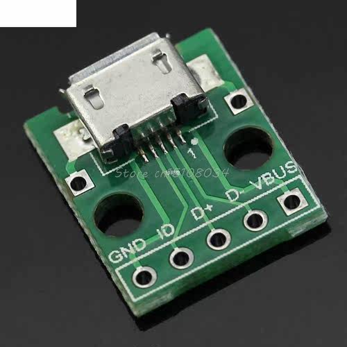 5Pcs Female MICRO US To Dip 5-Pin Pinoard Type  Plug Adap