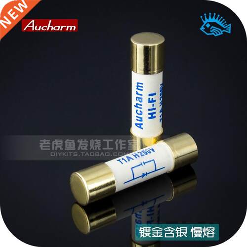 1pcs Gold-plated Aucharm fuse tube hifi fever grade silver f