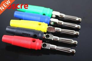 10Pcs 5color 4mm Solderless Side Stackable Banana Plug Conne