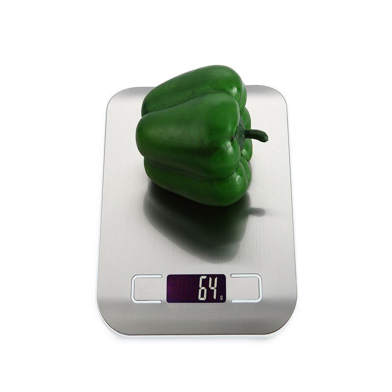 10kg 1g Slim Stainless Steel Kitchen Scale LED Platform Elec