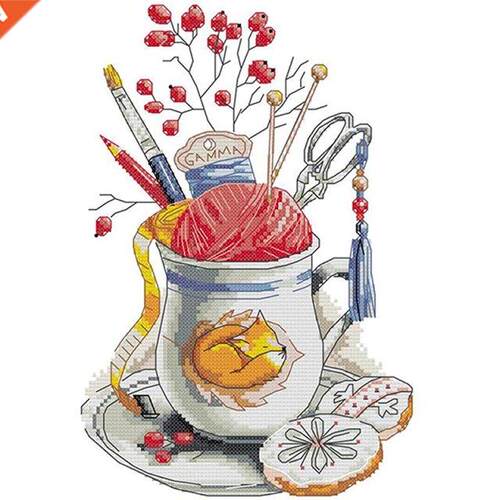Cross Stitch Kits 11 CT For Adults Beginners Kids, Preprinte