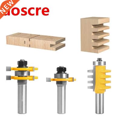3 Pcs Milling Cutter 1/4 1/2 Shank Tenon 3 Flute High Abrasi