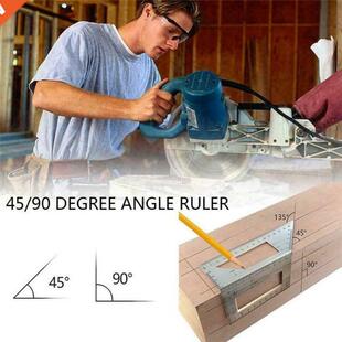 Multifunctional Square 45/90 Degree Gauge Angle Ruler Measur