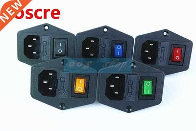 1pcs 15A/250V 3pin AC power socket with Power Rocker Switch