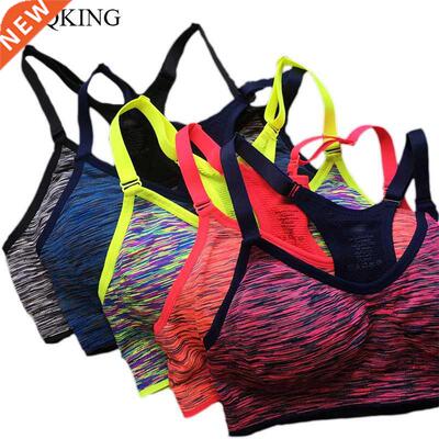 VEQKING Quick Dry Sports Bra,Women Padded Wirefree Adjustabl