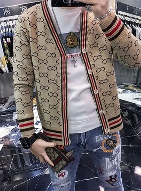 Sweater Cardigan Men Casual V-Neck Shirt Autumn Winter Slim